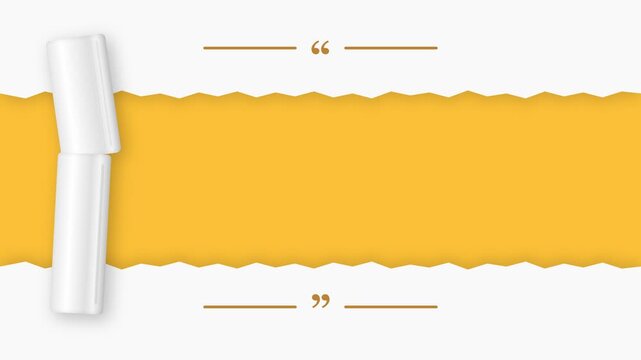 Yellow paper roll with white holder.