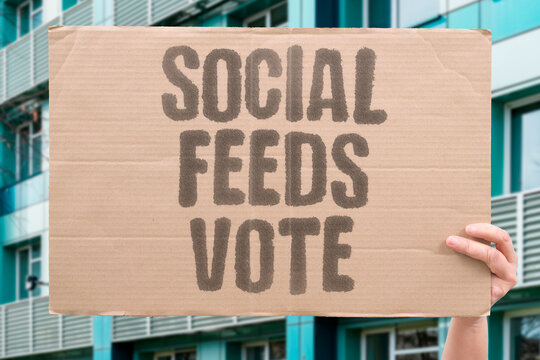"Social Feeds Vote" What citizens see on social platforms directly predicts how they ultimately cast ballots. CITIZENS. PLATFORMS. PREDICTS. ULTIMATELY. BALLOTS.
