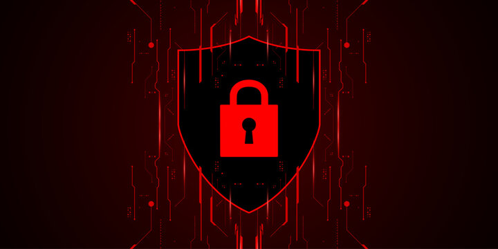 Cyber security technology concept , Shield With Keyhole icon , personal data , vector illustration.	
