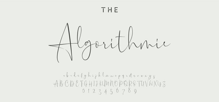 signature Font Calligraphy Logotype Script Brush Font Type Font lettering handwritten. Minimal modern urban fonts for logo, brand etc. Typography typeface uppercase lowercase and number.