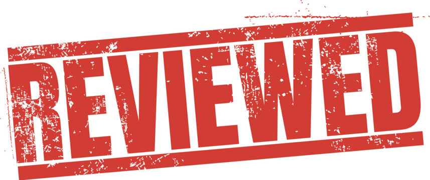 Reviewed Vector Red Rubber Stamp