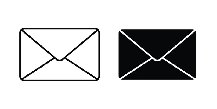 Email icon linear pack. Editable solid icons