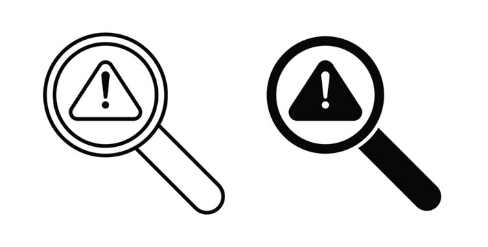 Finding problem icon linear pack. Editable solid icons