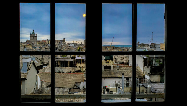 Vue sur la ville de G&ecirc;ne 
