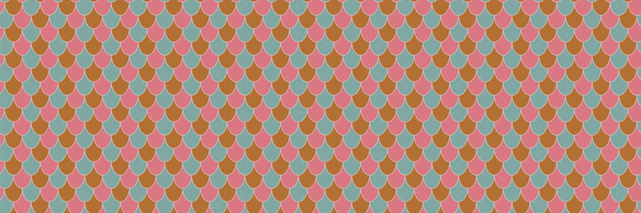 Colorful  dragon scale pattern. Art deco style, vintage background. Vector © Tatiana