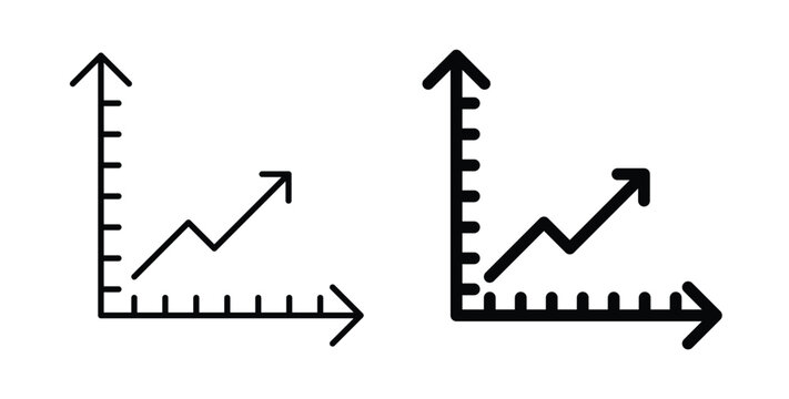 Market prediction icon linear pack. Editable solid icons