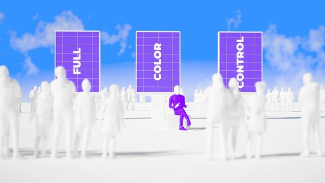 Billboard With People Mockup Scene 03