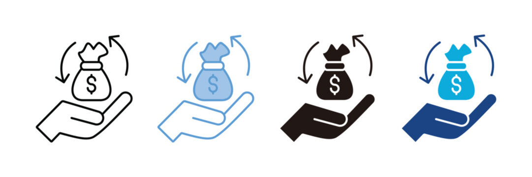 Roi  Icon Set Multiple Style Collection