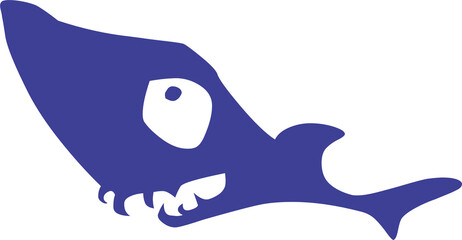 Fototapeta premium funny cartoon shark