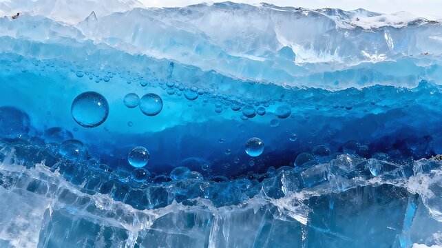 Ancient Glacier Blue Ice 800000 Year Old Air Bubble Climate Science Deep Core