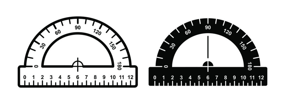 Protractor ruler tools for measuring angles