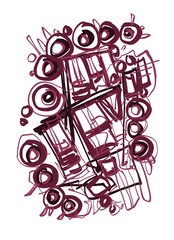 Abstract image for printing. Picture for modern interiors. The picture is painted by hand on a tablet. © neurostructure