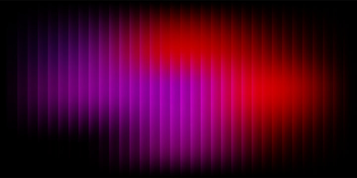 Abstract background with vibrant multi colored vertical parallel lines featuring a glowing purple red and blue gradient transition for modern technology and digital design