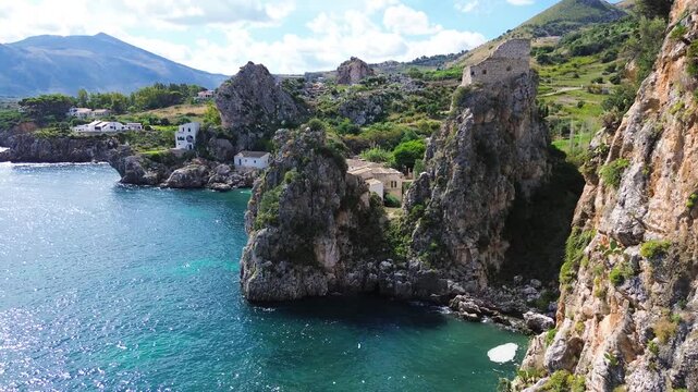beautiful nature of Scopello cliffs, Sicily Island, Italy