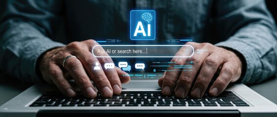 Exploring artificial intelligence trends global technology conference digital interaction modern workspace close-up view future innovations in ai