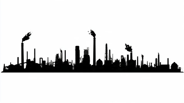 City Skyline Silhouette Urban Landscape.