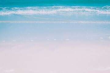 Pristine Tropical Shoreline Under Soft Radiant Summer Light © Parichart