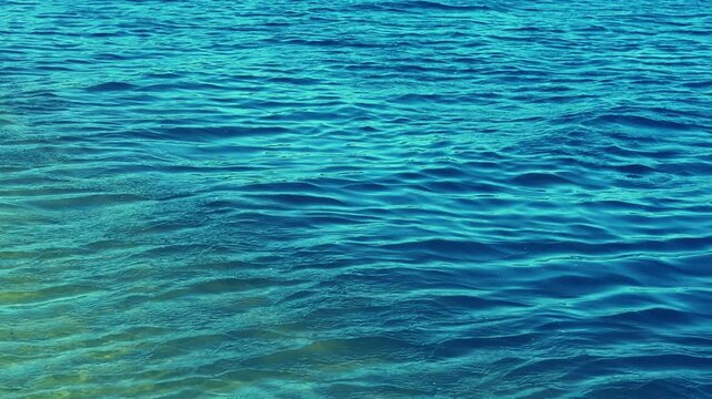 Blue sea water with ripples