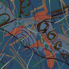 Abstract image for printing. Picture for modern interiors. The picture is painted by hand on a tablet. © neurostructure