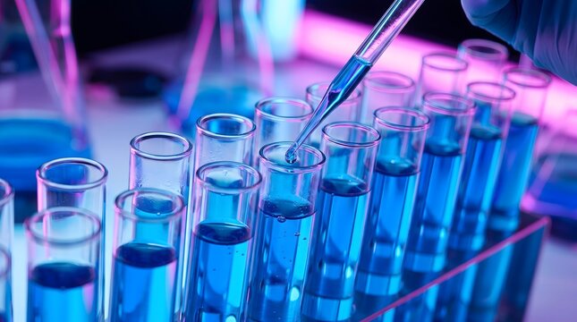 Advanced precision titration process executed in a high-tech sterile facility, facilitating complex chemical analysis and enhancing research output efficiency.