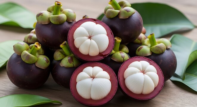 Fresh Mangosteen Fruits - Tropical Delights and Healthy Treats.