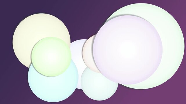 Pastel Spheres Golden Ratio Loop - Abstract Kinetic Motion Graphic 4K