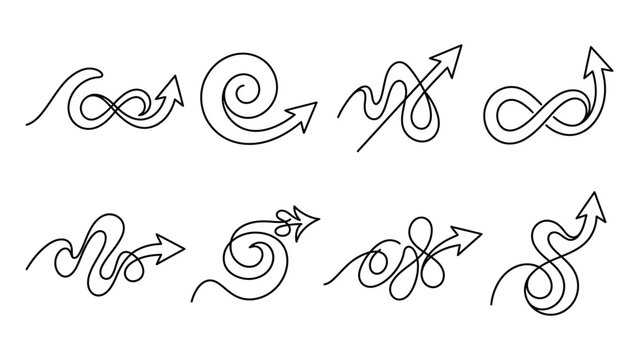 Collection of hand-drawn arrow icons.