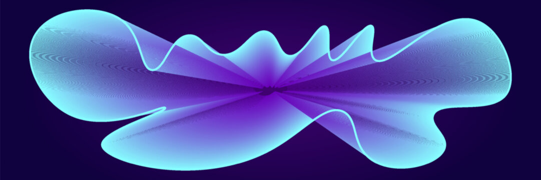 Electronic fest. Dynamic fluid shape and line. Modern show magazine design. Neon electronic fest flyer. Electro dance music. Trance sound. Club event poster. Techno dj party.