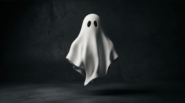 Ghostly apparition floating in a dark cinematic void supernatural mystery object