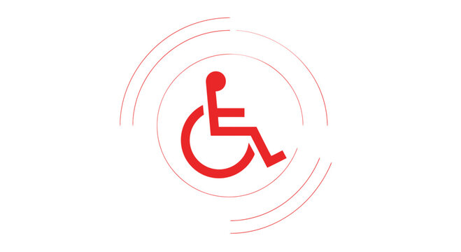 Accessible Symbol Design, Wheelchair Icon Indicating Assistance and Support for All Users