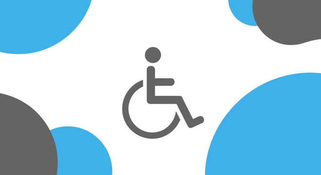 Accessibility Icon With Decorative Background Representing Inclusion and Diversity Designs