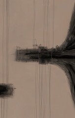 Abstract image for printing. Picture for modern interiors. The picture is painted by hand on a tablet. © neurostructure