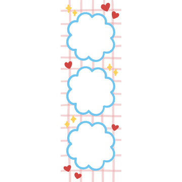 Pastel pink gingham scalloped photo frame 