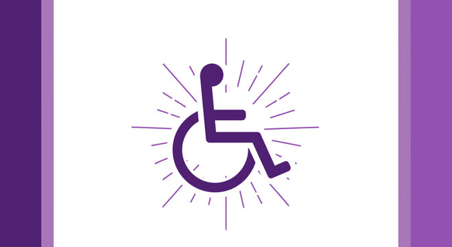 Accessible Design Symbol With Emphasized Rays and Decorative Border Is Beautiful
