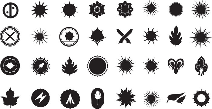 Collection of abstract grunge graphic design elements