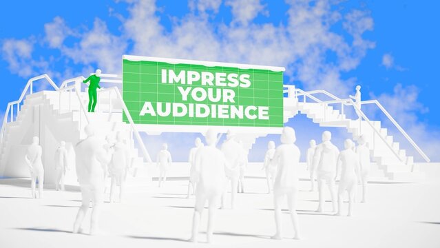 Billboard With People Mockup Scene 04