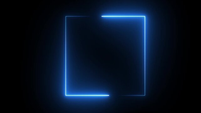 live streaming neon text frame animation. Neon red glowing rectangle transition animation loop neon rectangle,
Looping animation of a glowing neon rectangle frame with electric flickering effects.