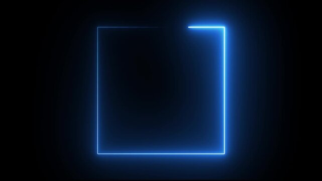 live streaming neon text frame animation. Neon red glowing rectangle transition animation loop neon rectangle,
Looping animation of a glowing neon rectangle frame with electric flickering effects.