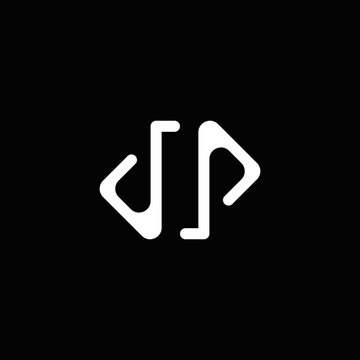 logo dp , Minimalist coding logo with modern brackets and clean geometric lines. Perfect for developers, tech startups, programming apps, software brands, and digital platforms.