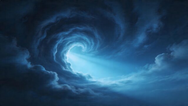 Spiral cloud formation with light