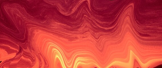 Red and orange waves blend in a fluid motion, like a sea of fire constantly shifting. The image radiates raw power, volcanic intensity, and a striking abstract beauty. © catf
