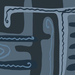 Abstract image for printing. Picture for modern interiors. The picture is painted by hand on a tablet. © neurostructure