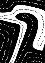 Abstract image for printing. Picture for modern interiors. The picture is painted by hand on a tablet. © neurostructure