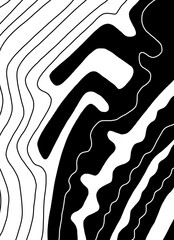 Abstract image for printing. Picture for modern interiors. The picture is painted by hand on a tablet. © neurostructure