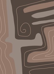 Abstract image for printing. Picture for modern interiors. The picture is painted by hand on a tablet. © neurostructure