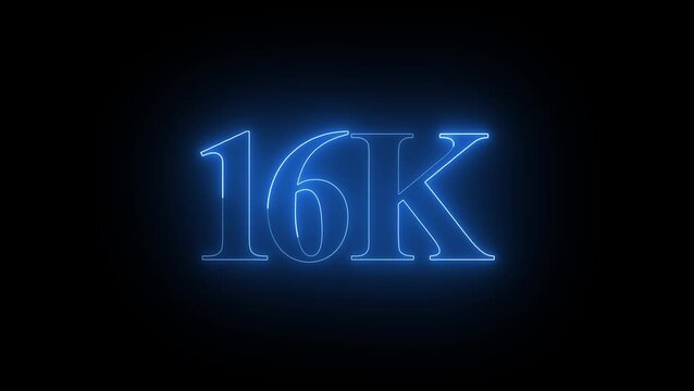 Glowing neon open 16k, flower, like, comment, sign on black background for business night design 4k video