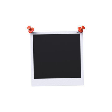 3D photo frame with red pins