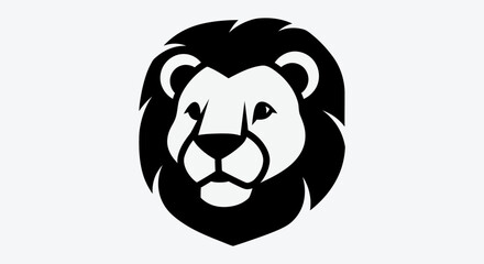 Lion head silhouette illustration © Yoamn