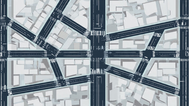Interchange highway road junction system.