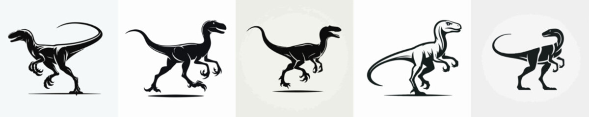 Velociraptor Silhouette Vector Illustration © Fajar